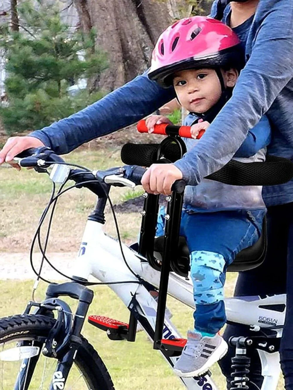 Front Child Carrier Bike Seat for Kids 2-4 Years, Safe Bicycle Chair, 55 lbs